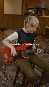 That iconic Precision punch. 🎶 Meet the Limited Edition Vintera II Road Worn 60s Precision Bass in Fiesta Red, played by @buttersscup. Learn more at Fender.com. | Fender
