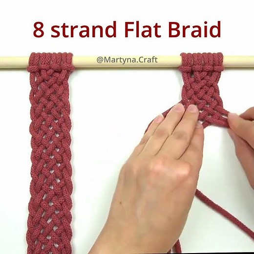 How to make a 8 strand Flat Braid? #shorts