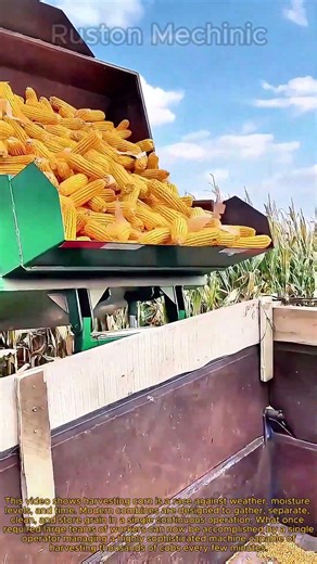 Massive Corn Harvest Watch Millions of Cobs Pour Like Water: Next-Gen Farming This Machine Can