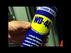 Removal of old silicone in shower with the help of WD-40.