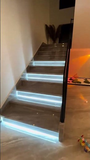 DIY Stair LED Lights Setup | Cascading LED Light Strip for Stairs #DIYStairLighting