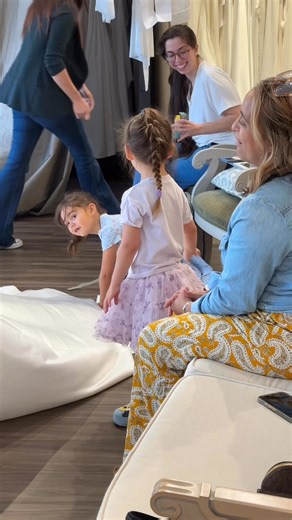 7K views · 18 reactions | Every little girls dream come true! We love seeing your loved ones no matter the age, witness you fall in love with wedding gowns! #wedding #weddinggowninspo #yeahthatgreenville #bridalshop #romanticwedding #southernwedding | Ava Laurenne Bride SC | Facebook