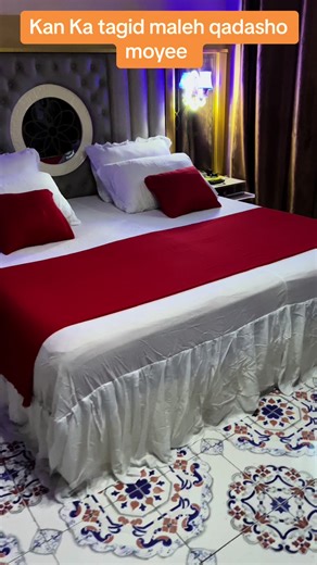 Elegant Bedroom Design with Red and White Colors