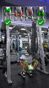 Smith Machine Leg Exercise Variations All Smith machine squat variations work the upper-leg muscles to some degree, but foot placement can shift the emphasis toward specific muscles. Feet slightly in front (vertical shins at the bottom) → greater glute emphasis Wide stance → emphasizes the adductors and glutes Narrow stance → increases quad activation Hip-width stance → targets the quads and glutes more evenly Heels elevated → biases the quads even more Toes-elevated stiff-leg deadlifts → emphas