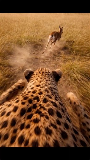 The Moment of Capture: Cheetah POV! #shortsfeed #wildlife #wildlifeentertainment