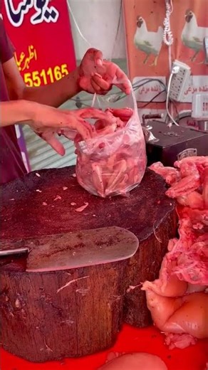 Chicken packing in plastic #meatmarket #chicken #hen #chicken #shorts