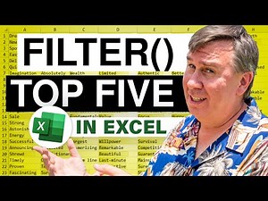 Excel - How To Use Excel's Filter Function To Narrow Down To Your Top 5 Results - Episode 2304