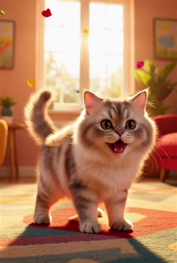 Adorable Fluffy Cat Says Hello 😺 | Cute Cat Moment That Will Make You Smile