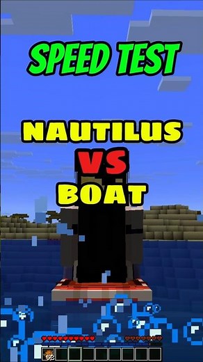 Minecraft Speed Test Nautilus VS Boat #minecraft