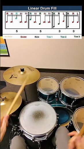 Simple Drum Fill using 5’s and 3’s 🥁 #drummerlab ‪@DrummerLab‬