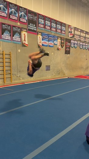 Sticking a Standing full …..#cheer #tumbler #tumbling #flips #backflip #cheerleader #practice #ravens | Johnpodsednik