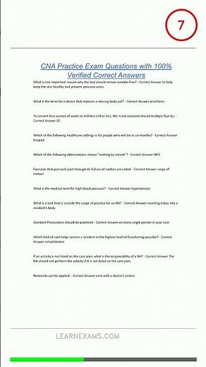 CNA Practice Questions with 100 Correct Answers1679