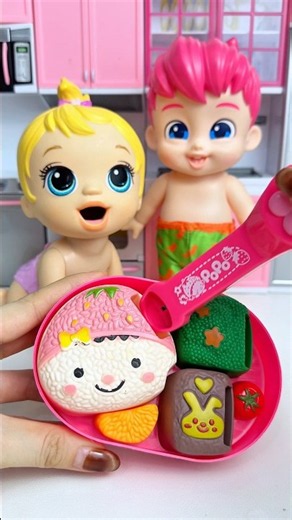 ASMR Unboxing Bebefinn & Doll Eating Cute Set Toy | Satisfying Toy Play #shorts