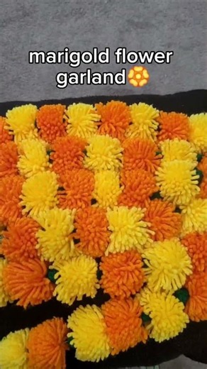 Make THIS marigold flower garland in 20 minutes!!🌻 #diy #diycrafts #marigoldflower #crafts