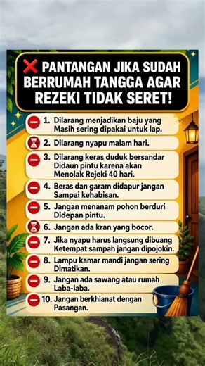 10 Pantangan Dalam Rumah Tangga Agar Rezeki Tidak Seret!‪@Shorts‬#quotes#trending#motivasi