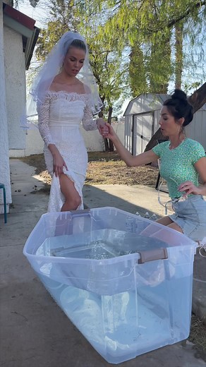 5.4M views · 15K reactions | Bride transforms her wedding dress! #weddingdress #crafts #doityourself | MC Has Fun | Facebook
