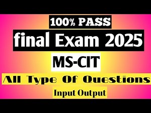 INPUT & OUTPUT IMP question mscit