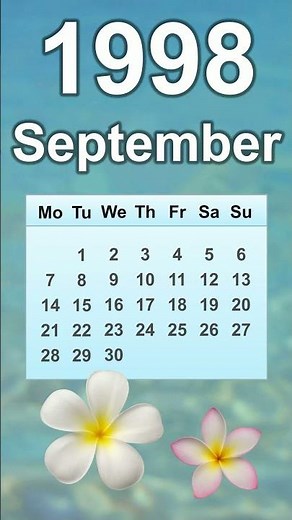 September 1998 Calendar