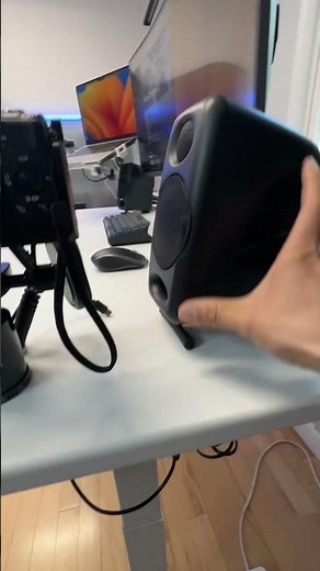 Desk Setup with iLoud Micro Studio Monitor Speakers