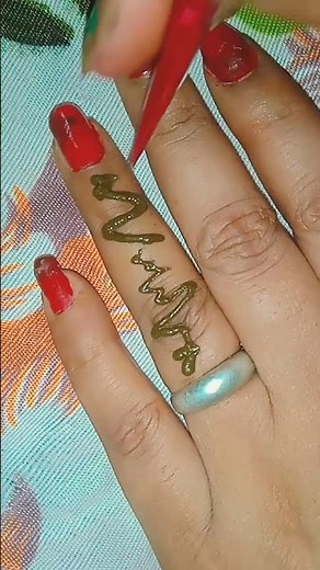 finger ring tattoo mehndi#hennatattoodesign #trending #fingerboarding #bridal #viral_video ☝💍💍