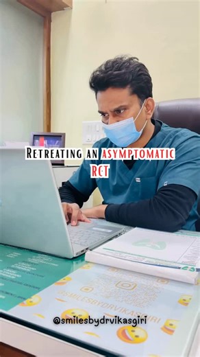 DrVikas Giri on Instagram: "When NOT to retreat a “failed” RCT 🦷 A post-op radiolucency can trigger panic — but not every radiographic finding equals failure. Root canal treatment should be judged clinically first, radiographically second. 🔍 You may NOT need retreatment when: • The tooth is completely asymptomatic • No pain on percussion or palpation • No swelling or sinus tract present • The sinus tract has healed after treatment • Radiolucency is static or gradually reducing • Obturation is