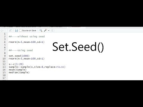 Set.Seed() function in R