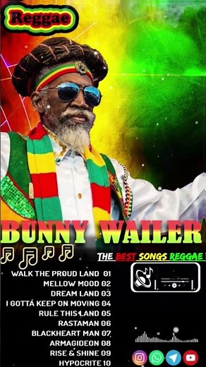 Bunny Wailer - Greatest Hit Songs Reggae - Playlist Full Album 2024