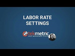 Labor Rate Settings