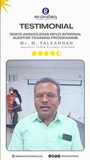 3 days AS9100:2016 Rev.D Internal Auditor Training Programme.