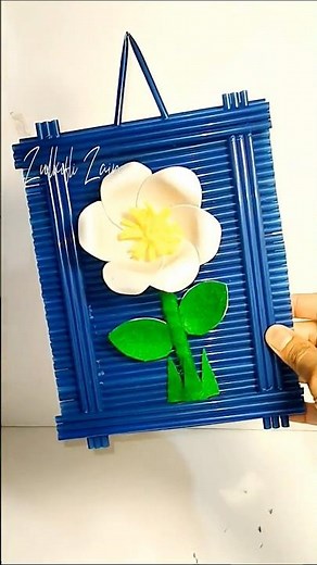 kerajinan tangan dari sedotan dan sendok plastik #diy #craft