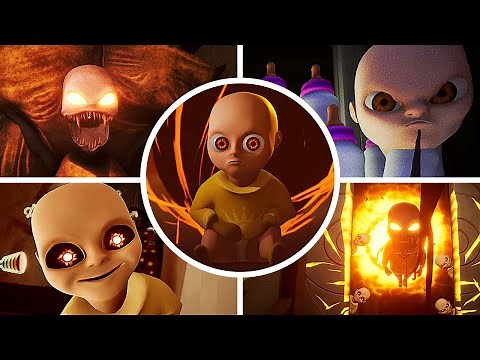 The Baby in Yellow - All Bosses & All Endings | Full Game