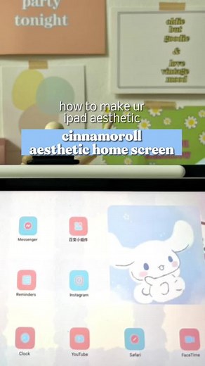 Cinnamoroll iPad Home Screen | Aesthetic Icons & Widgets Tutorial