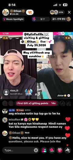 Kylie Padilla visiting and gifting Ethan live July 29, 2026