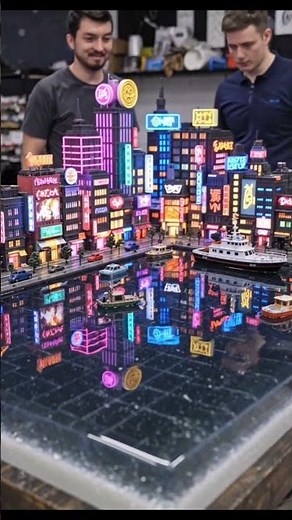 The Most Detailed DIY Miniature Neon City Ever Built! 🏙️✨