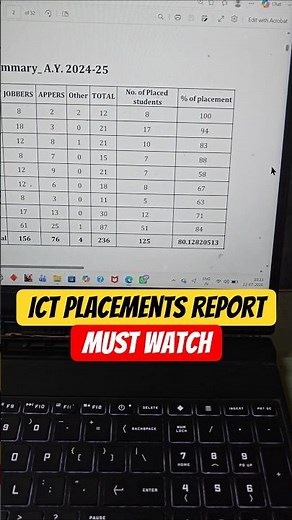 ICT Mumbai Placements Report | ICT Mumbai #ict #ictmumbai #placements #capround2026 #cetcell #jee