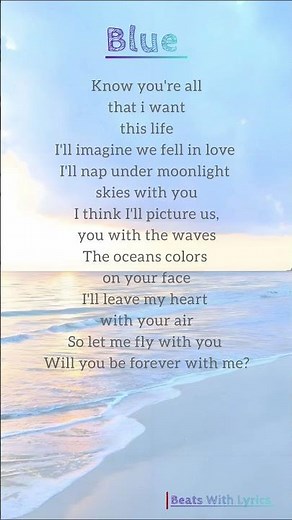 Blue (lyrics) - Yung Kai #lyrics #song #lovesong #songlyrics