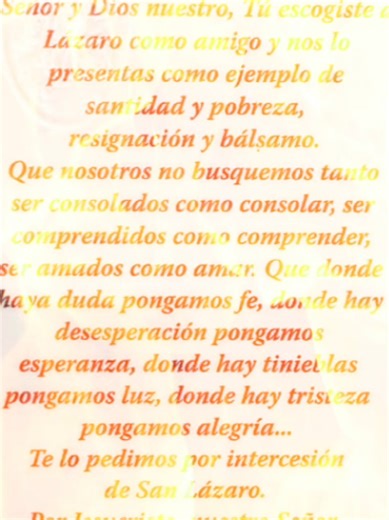 Canción dedicada a San Lázaro