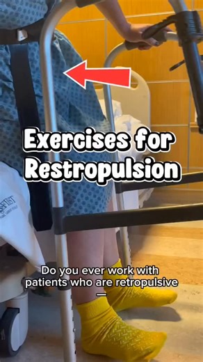 Todays_Physio on Instagram: "Clinician Tip: Treating retropulsion with forward reaching. Retropulsion can make sit-to-stand transfers tough - patients lean back, lift their toes, and can't shift their weight forward. Try this simple setup: Position a chair in front of the patient Have them slide their hands forward along the armrests Or place an object in front as a reaching target This creates a safe anchor, promotes anterior weight shift, and builds the motor pattern needed for efficient stand