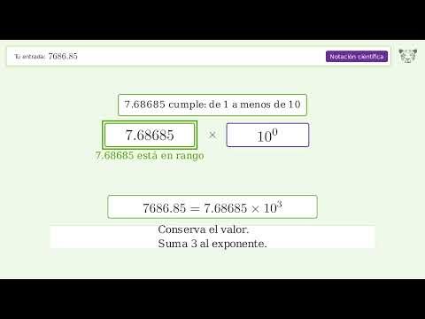 Calculadora de notación científica 7686.85