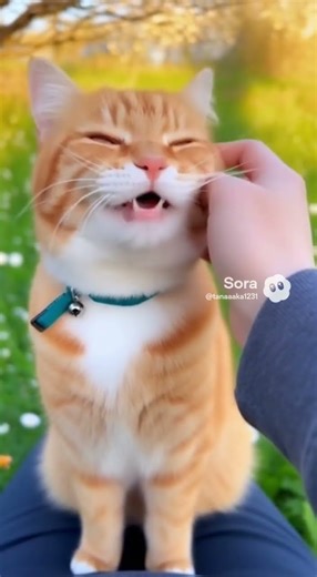 Cute cat on my knees☺️ / Cat's Daily Life🐾 #cat #cute #shorts