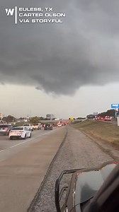 Rotation was spotted in Euless, TX, in the Fort Worth suburbs. The severe threat lingers for the southern plains. More severe storms are possible tonight - stay updated with local weather alerts and have a plan in place to stay safe. | WeatherNation
