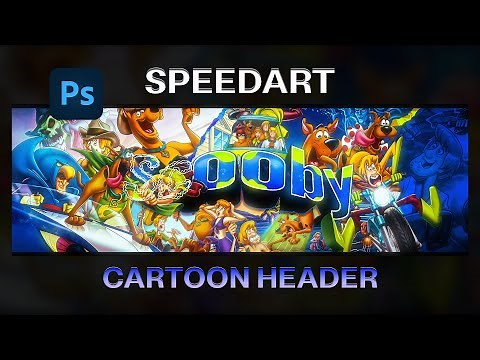How I made This Cartoon Scooby-Doo Header in Photoshop + FREE PSD
