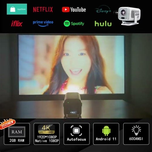 DITONG X3Plus HD projecteur natif 1080P prise en charge 4K WIF