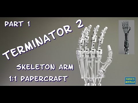 Terminator 2 - Endoskeleton arm - 1:1 - free download Pat1 - final #papercraft