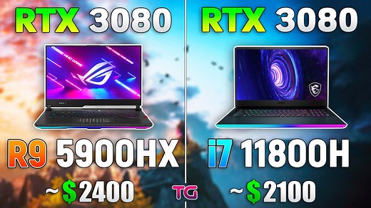 Ryzen 9 5900HX vs i7 11800H - Which laptop CPU is better? (RTX 3080 laptop)