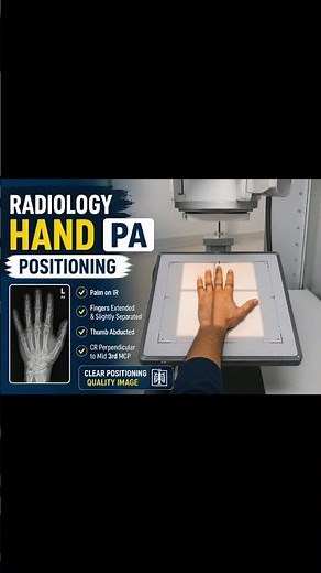 Hand PA X-Ray Positioning | Radiographic Technique | Positioning Guide✋