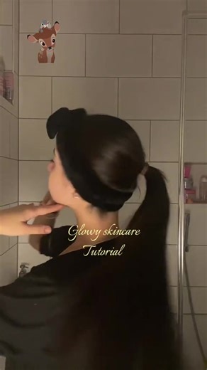 Glowy skincare tutorial 🤎#girly #angel #skincare | Skincare routine