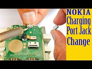 How to change replace Nokia mobile phone charging port jack base Tutorial#25