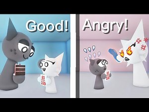 Sprunki Gray and Wenda Baby, Gray Good☺️👍❤️ Wenda Angry😠 Roblox Animation