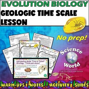 Geologic Time Scale Lesson | Evolution & Natural Selection Biology Notebook